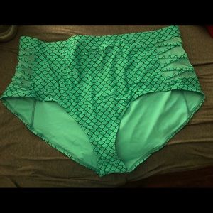 Torrid high-waisted swim bottoms. Little Mermaid